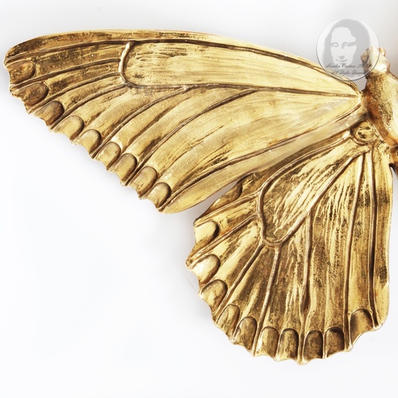 Christopher Ross Butterfly Belt Buckle Massive 8in L with Snakeskin Strap 1980s - Picture 9 of 16